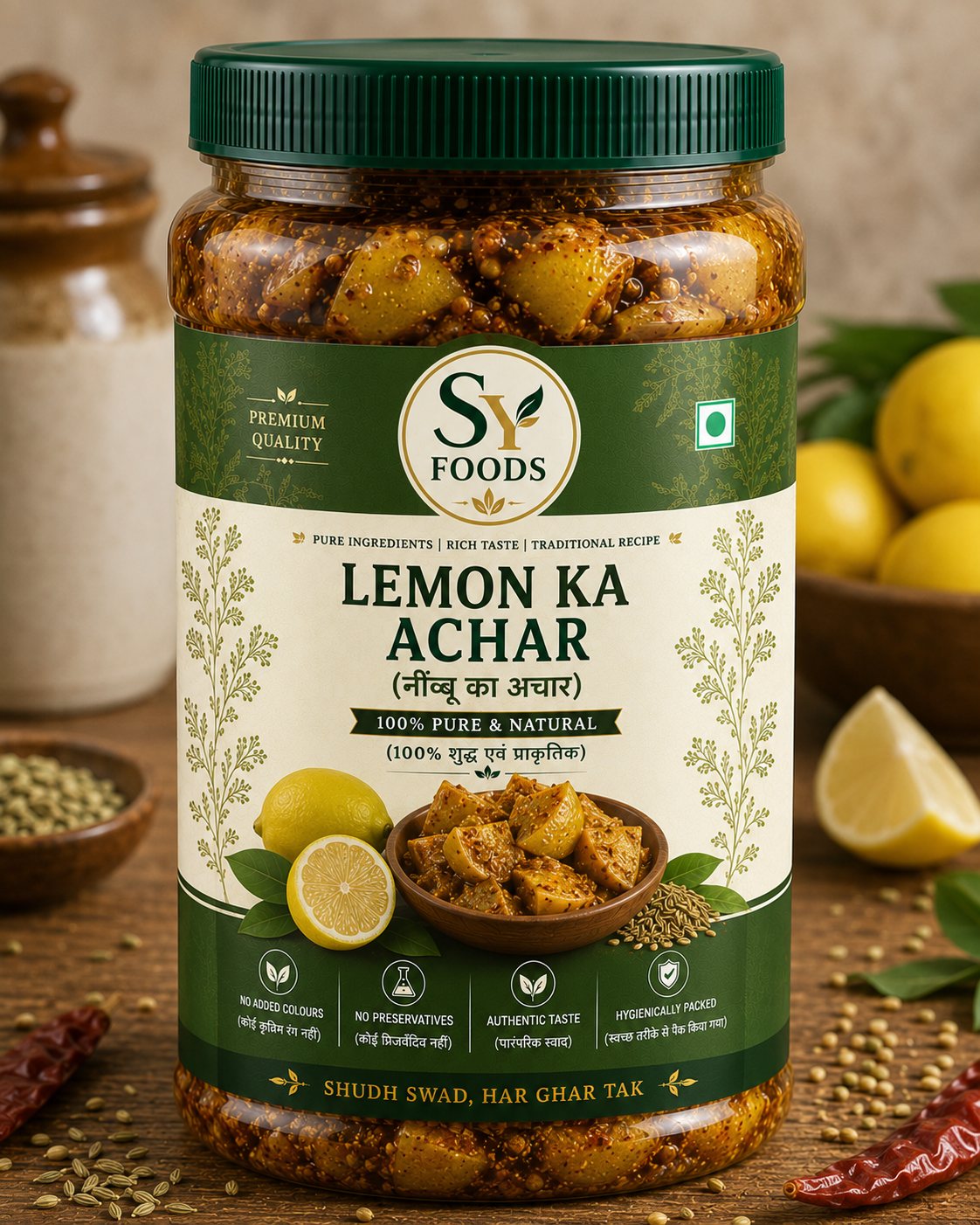 SY Foods Lemon Pickle (Nimbu Ka Achar)